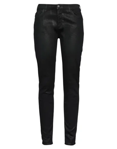 Emporio Armani Woman Jeans Black Size 25 Cotton, Lyocell, Elastomultiester, Elastane