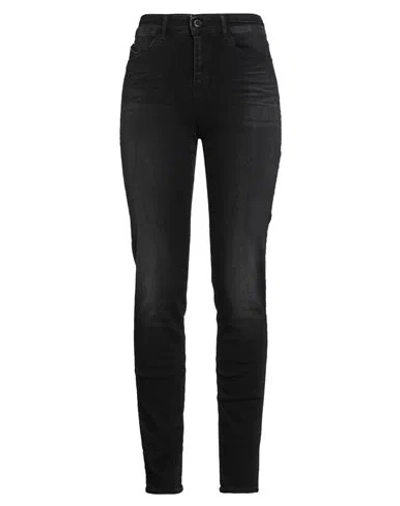 Emporio Armani Woman Jeans Black Size 32 Cotton, Lyocell, Elastomultiester, Elastane