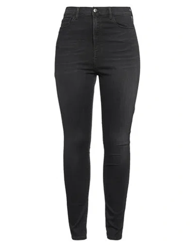 Emporio Armani Woman Jeans Black Size 32 Cotton, Modal, Elastomultiester, Elastane