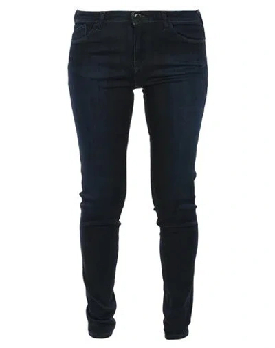 Emporio Armani Woman Jeans Blue Size 25 Viscose, Cotton, Lyocell, Polyester, Elastane