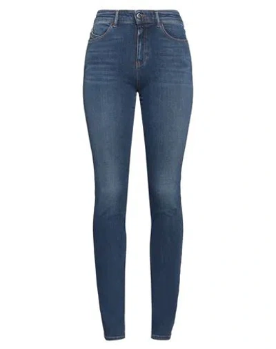 Emporio Armani Woman Jeans Blue Size 27 Cotton, Lyocell, Elastomultiester, Elastane