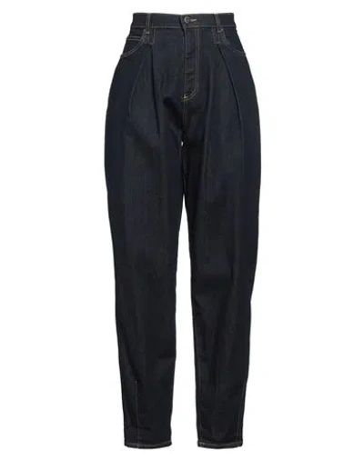 Emporio Armani Woman Jeans Blue Size 31 Cotton, Polyester, Viscose, Elastane