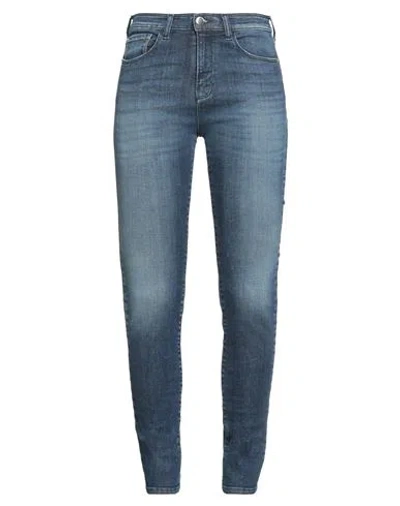 Emporio Armani Woman Jeans Blue Size 32 Cotton, Elastane