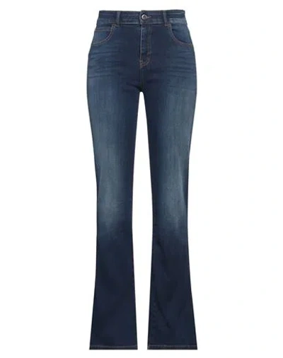 Emporio Armani Woman Jeans Blue Size 30 Cotton, Lyocell, Elastomultiester, Elastane