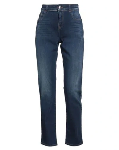 Emporio Armani Woman Jeans Blue Size 32 Cotton, Lyocell, Elastomultiester, Elastane