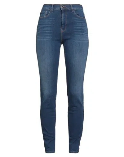 Emporio Armani Woman Jeans Blue Size 32 Cotton, Lyocell, Elastomultiester, Elastane