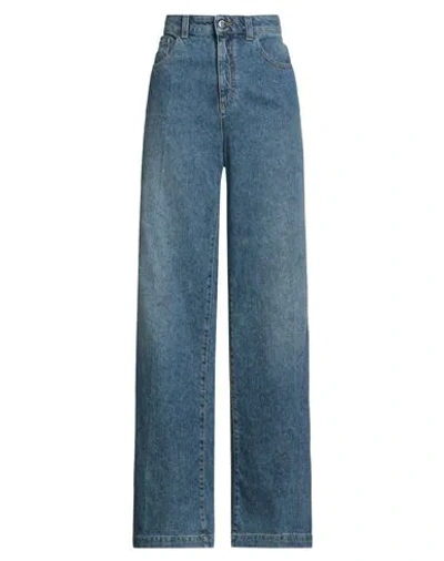 Emporio Armani Woman Jeans Blue Size 32 Cotton, Lyocell, Hemp