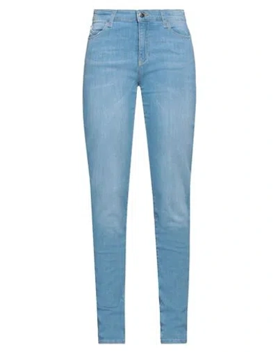 Emporio Armani Woman Jeans Blue Size 30 Cotton, Polyester, Elastane