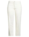 Emporio Armani Woman Jeans Cream Size 32 Cotton In White