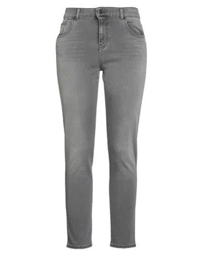 Emporio Armani Woman Jeans Grey Size 27 Cotton, Lyocell, Elastomultiester, Elastane In Gray