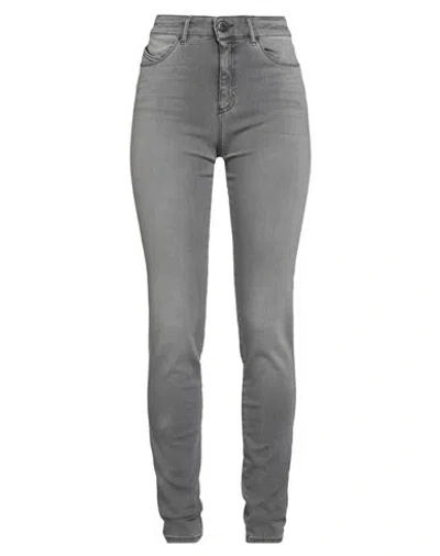 Emporio Armani Woman Jeans Grey Size 31 Cotton, Lyocell, Elastomultiester, Elastane In Gray