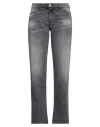 Emporio Armani Woman Jeans Lead Size 25 Cotton, Viscose, Metallic Fiber In Grey
