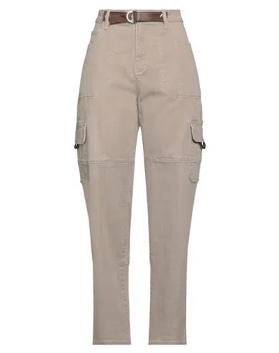 Emporio Armani Woman Jeans Light Brown Size 31 Cotton, Elastane In Beige