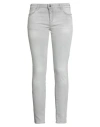 Emporio Armani Woman Jeans Light Grey Size 32 Cotton, Elastane In Gray