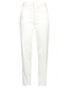 Emporio Armani Woman Jeans White Size 27 Cotton, Polyester, Viscose, Elastane
