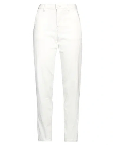 Emporio Armani Woman Jeans White Size 27 Cotton, Polyester, Viscose, Elastane