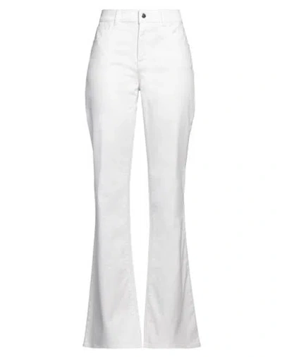 Emporio Armani Woman Jeans White Size 32 Cotton, Elastane