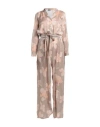 Emporio Armani Woman Jumpsuit Beige Size 12 Silk, Polyester In Beige