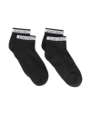 Emporio Armani Woman Knit Anckle So Woman Socks & Hosiery Black Size Onesize Cotton, Polyamide, Elas
