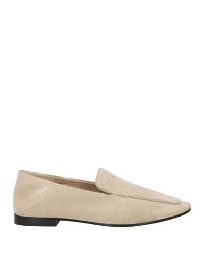 Emporio Armani Woman Loafers Beige Size 5.5 Leather
