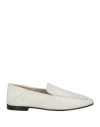 Emporio Armani Woman Loafers Cream Size 7.5 Calfskin In White