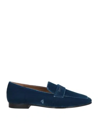 Emporio Armani Woman Loafers Pastel Blue Size 7.5 Textile Fibers