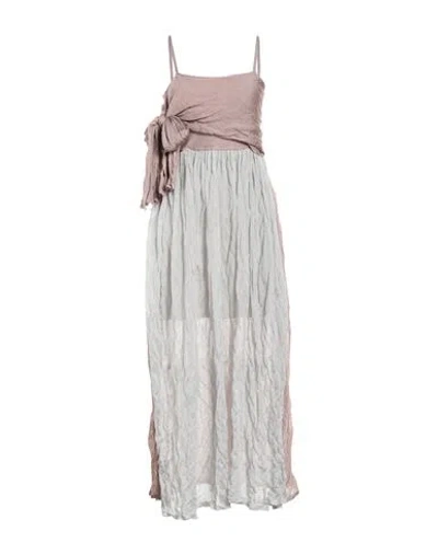 Emporio Armani Woman Maxi Dress Antique Rose Size 6 Viscose, Metallic Fiber In Pink
