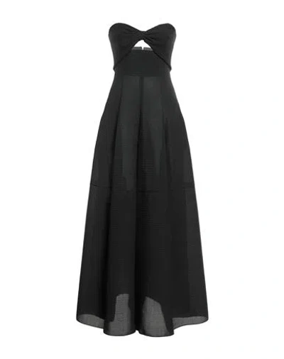 Emporio Armani Woman Maxi Dress Black Size 12 Polyester
