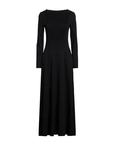 Emporio Armani Woman Maxi Dress Black Size 8 Viscose, Polyamide, Elastane