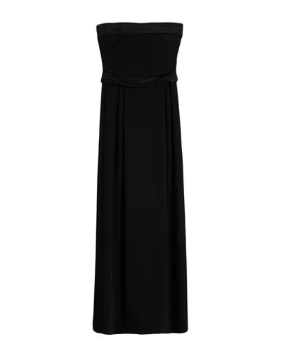 Emporio Armani Woman Maxi Dress Black Size 4 Polyester
