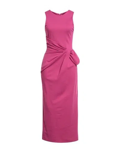 Emporio Armani Woman Maxi Dress Fuchsia Size 8 Viscose, Polyamide, Elastane In Brown