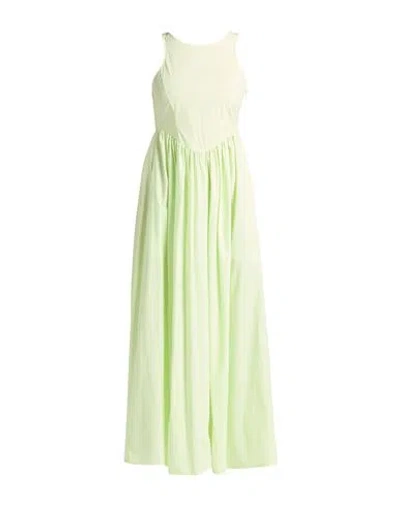 Emporio Armani Woman Maxi Dress Lime Green Size 10 Cotton
