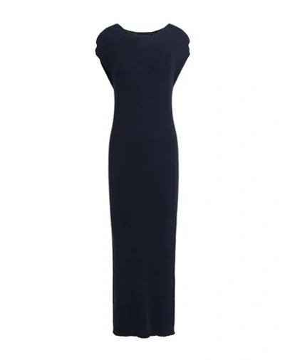 Emporio Armani Woman Maxi Dress Midnight Blue Size 12 Polyamide, Viscose, Cashmere