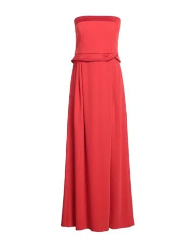 Emporio Armani Woman Maxi Dress Red Size 14 Polyester