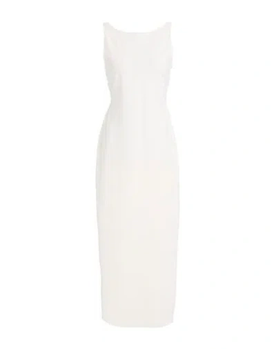 Emporio Armani Woman Maxi Dress White Size 12 Polyamide, Elastane