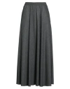 Emporio Armani Woman Maxi Skirt Charcoal Size 12 Virgin Wool, Cashmere, Elastane
