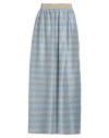 Emporio Armani Woman Maxi Skirt Grey Size 4 Linen, Polyamide, Polyester In Grey