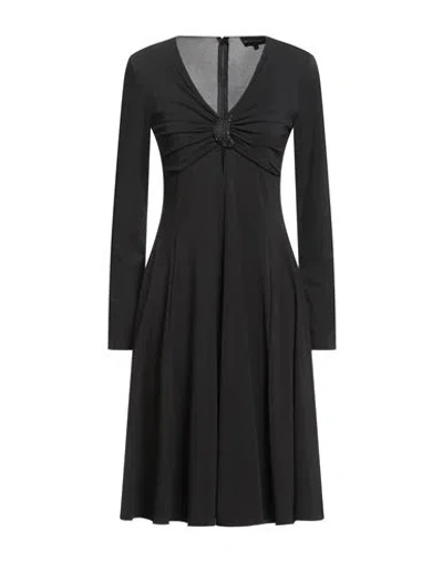 Emporio Armani Woman Midi Dress Black Size 10 Viscose, Polyester, Elastane