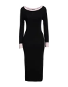 Emporio Armani Woman Midi Dress Black Size 10 Polyamide, Viscose, Cashmere In Black