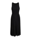 Emporio Armani Woman Midi Dress Black Size 4 Silk