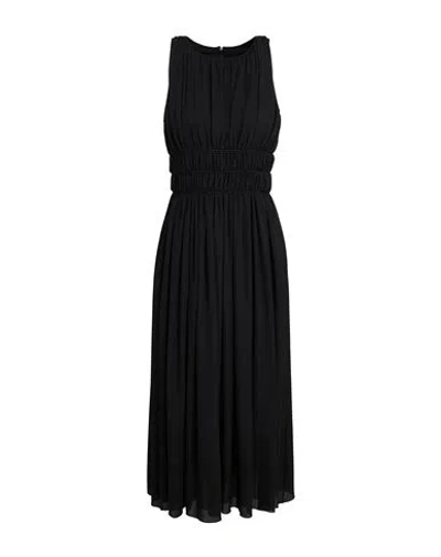 Emporio Armani Woman Midi Dress Black Size 4 Silk