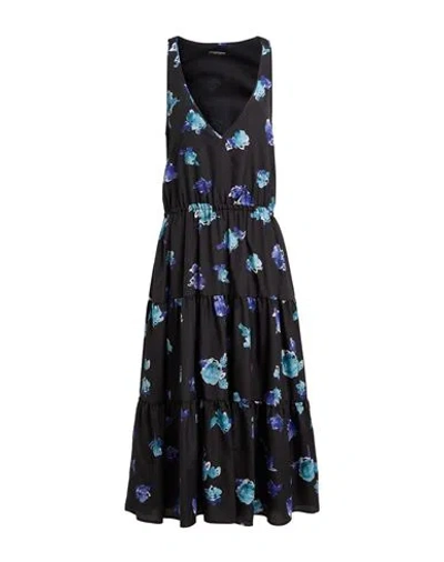 Emporio Armani Woman Midi Dress Black Size 6 Polyester