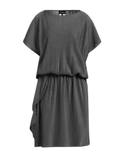 Emporio Armani Woman Midi Dress Grey Size 10 Viscose, Polyester, Cotton, Polyamide