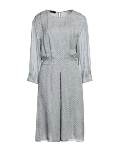 Emporio Armani Woman Midi Dress Grey Size 12 Silk