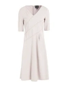 Emporio Armani Woman Midi Dress Light Grey Size 8 Viscose, Polyamide, Elastane