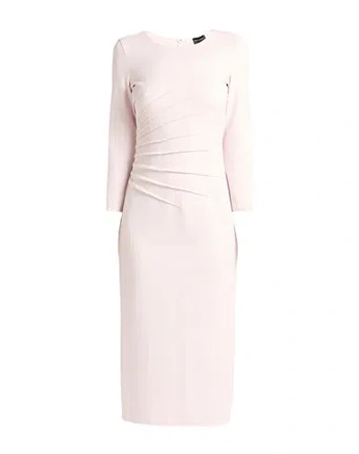 Emporio Armani Woman Midi Dress Light Pink Size 10 Viscose, Polyamide, Elastane In Multi