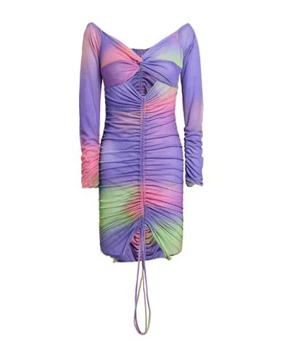 Emporio Armani Woman Midi Dress Purple Size 8 Polyester, Elastane