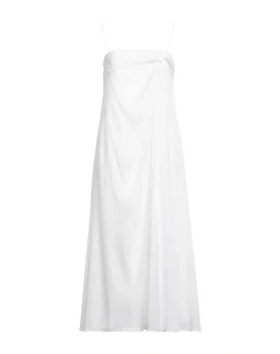 Emporio Armani Woman Midi Dress White Size 10 Polyester