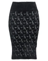 Emporio Armani Woman Midi Skirt Black Size 6 Polyamide, Viscose, Polyester