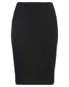 Emporio Armani Woman Midi Skirt Black Size 12 Polyester, Viscose, Elastane In Black